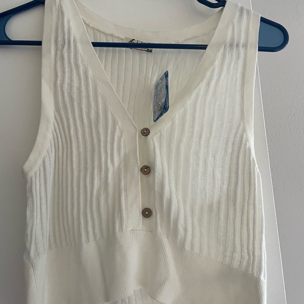 Free people white crop top